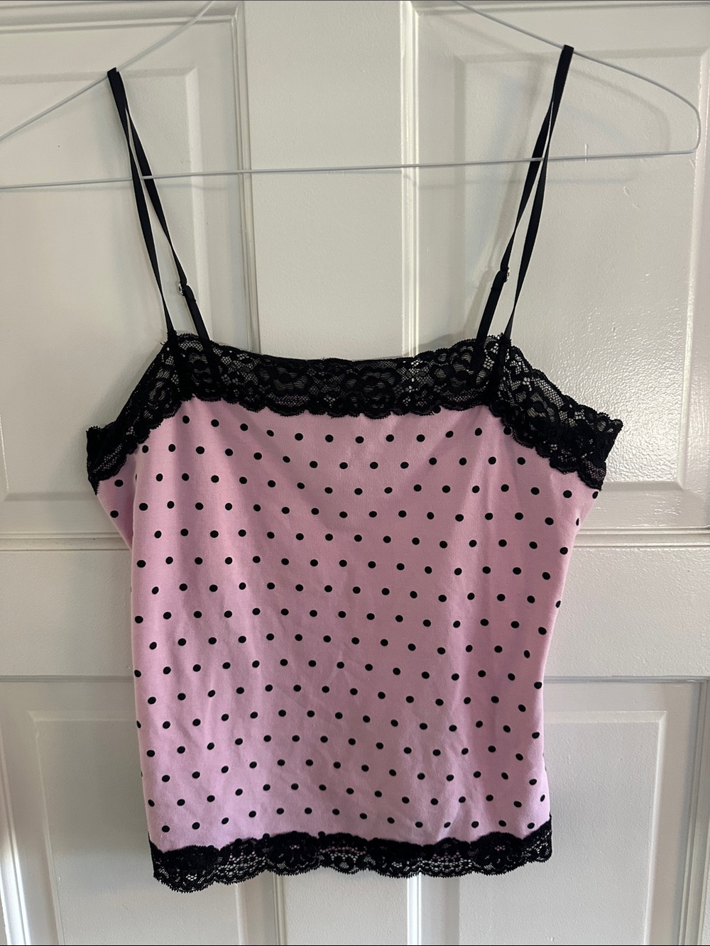 PINK Victoria's Secret by Frankie’sBikinis Pink Polka Dot Stella tank
